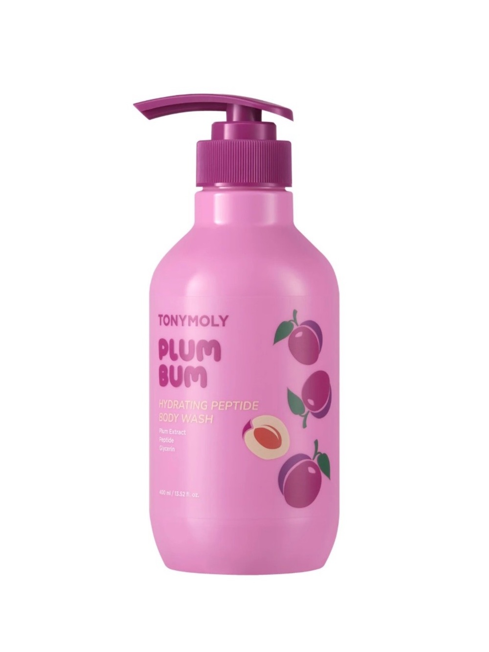 TONYMOLY Plum Bum Hydrating Peptide Body Wash — Pink